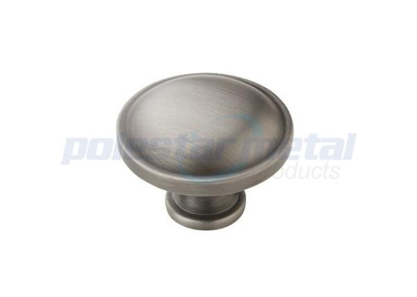 Satin Nickel Zinc Alloy Mushroom Kitchen Cabinet Knobs And Handles 1 1/4 Diameter