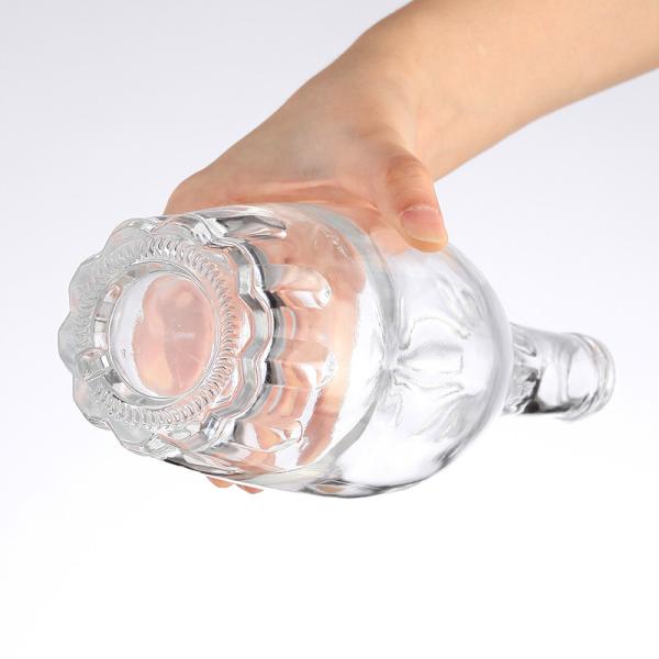 Botelha de vidro de 750 ml Whiskey vazio Vodka Botelha de vidro De Vidri Logotipo personalizado