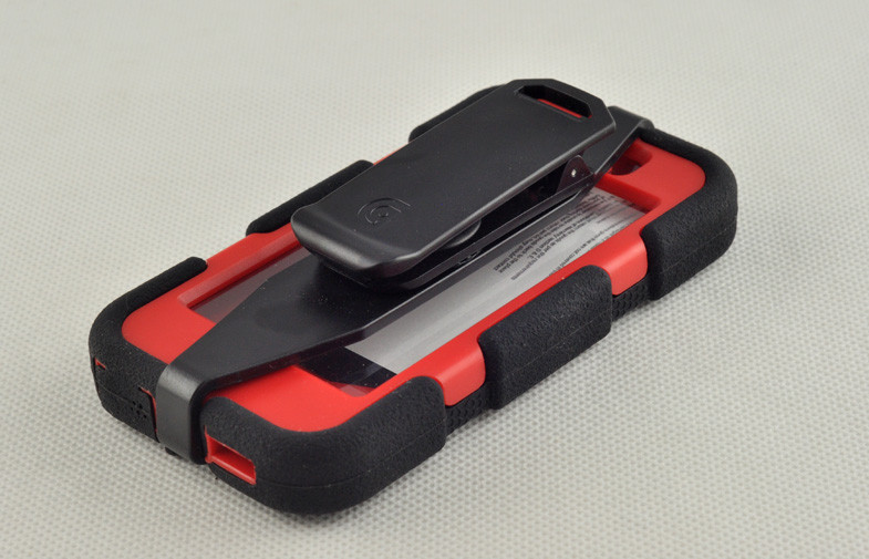Black / Red Silicone Survivor Cell Phone Cases Military For Iphone 5
