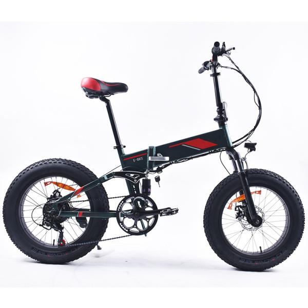 18MPH Fat Tire Electric Folding Bike , 48V 20 Fat Tire Ebike With KMC Chain