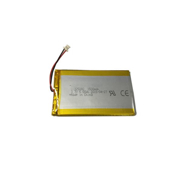 1500mAh 325080 CE Certified Rechargeable Lithium Polymer Soft Pack Battery