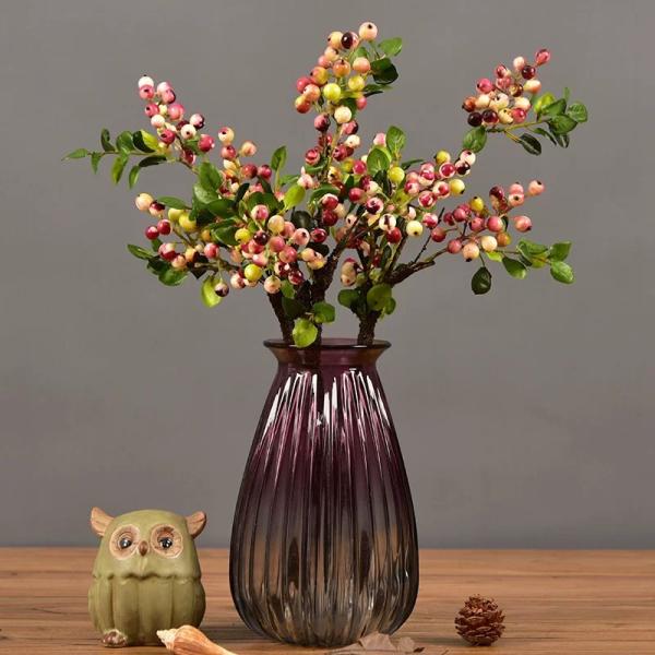 Christmas Berry Stem Artificial Plants Red and Blue Berries for All Festivals Occasion