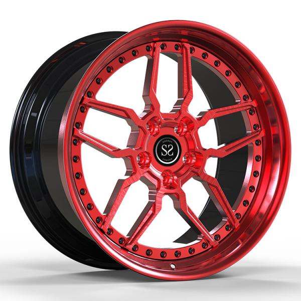 5х114.3 Nissan GTR Candy Red Custom 2-PC Степенированные размеры 20*8.5 и 20*10.5