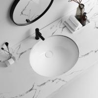 White Oval Undermount Bathroom Sinks Ada Compliant 19 Inches Underground