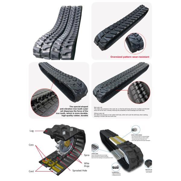 180x60x37 Rubber Tracks For Mini Excavator Replacement Parts