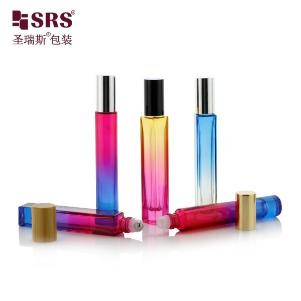 Factory Wholesale Empty Transparent Round Glass Roll On Bottle 10ml for Essential Oil and Perfume
