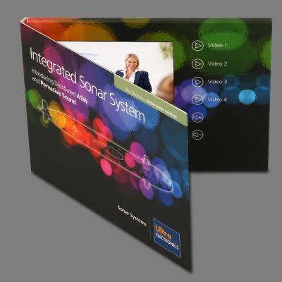A4 A5 Size LCD Flip Book Video / Wedding Video Invitation For Business Gift