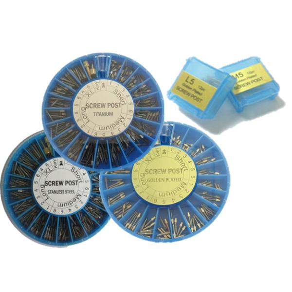 Золотой покрытый зубоврачебный столб винта для зубоврачебной терапии/зубоврачебной обработки