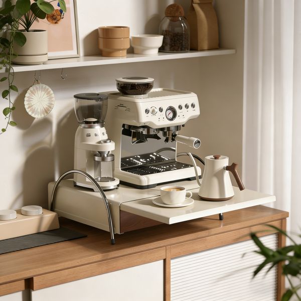 Living Room mesa 2 Tier Pull out Coffee Pod Storage Box Coffee Machine Rack with Drawer Tea Bag Organizer Kitchen Spice Shelf