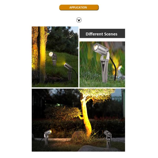 Одноцветные садовые шпиковые огни IP65 Декоративные наружные светодиодные ландшафтные огни