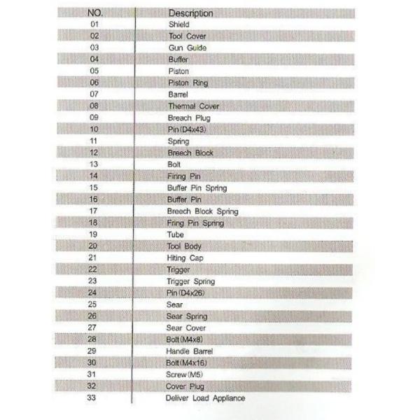 Low Velocity Powder Actuated Fastening Tool / Powder Actuated Concrete Nail Gun