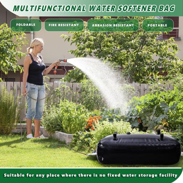 Water Bladder Storage Containers, Foldable Portable Water Tank Large Capacity Soft Water Bag, Drought Resistance, Fire Prevention, Emergency Water