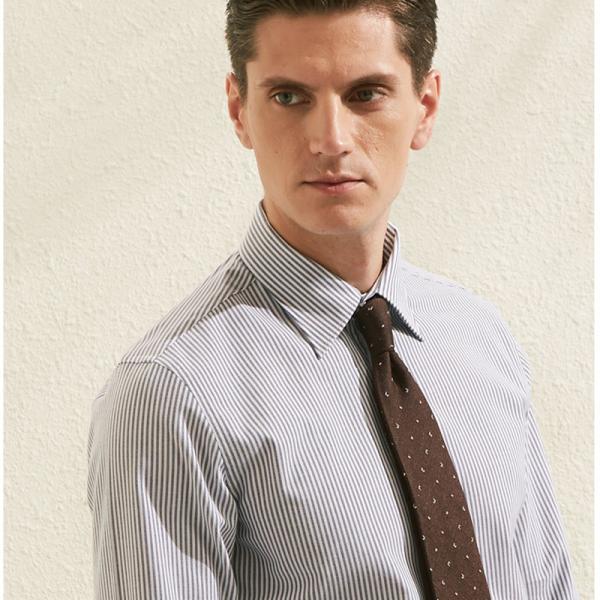Primavera 100% de tecido de algodão camisa formal masculina Slim Fit camisa de negócios Manga cheia