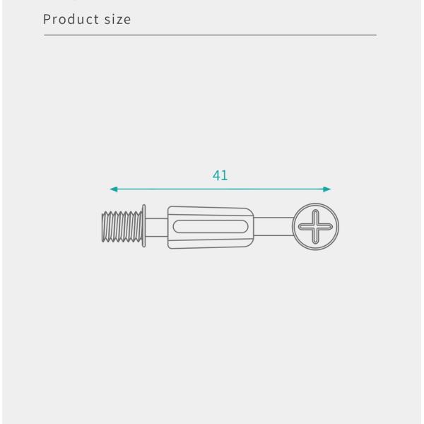 41мм стальные минификсы соединительные болты с пластиковым стержнем, соединитель мебели