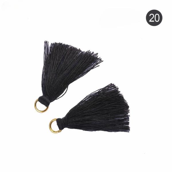 Tassel de algodão colorido 3cm Decoração de vestuário Tassels de fio de algodão