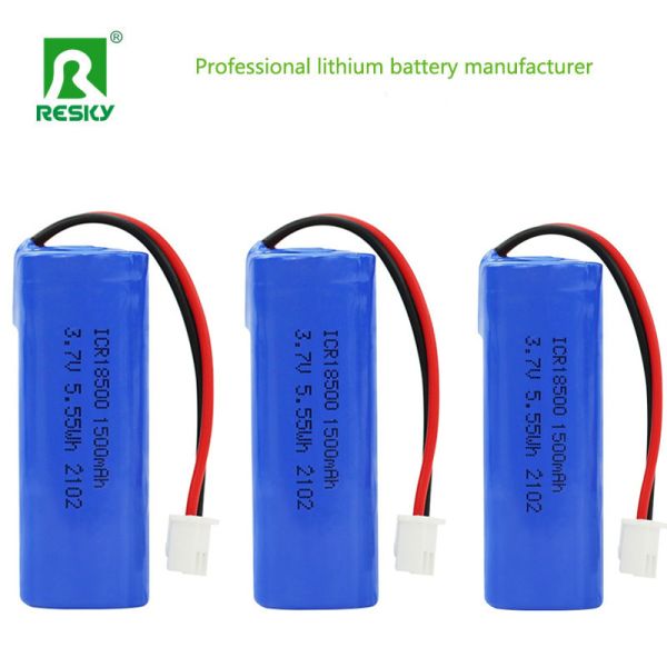 Rechargeable Lithium Batteries ICR18500 3.7v 1500mAh 5.55wh Li-Ion Power Battery Cell With PCM