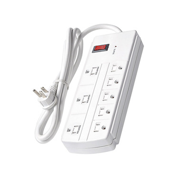 8 outlet Power Strip and Extension Socket With 15A Circuit Breaker Surger Protector Reset Switch