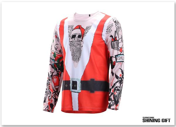 Breathable Men T-Shirt, Colourful Scrawl Printed Tees Eyelets Mesh Blend Long Sleeve