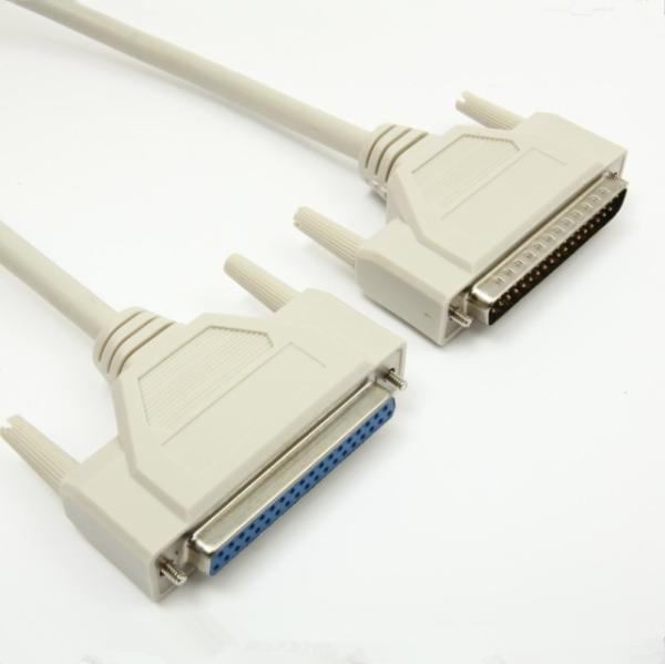 White DB37 Cable Male To Female With Pure Copper Conductor 1m 2m Length