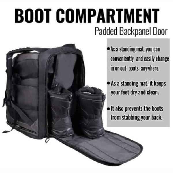 65l Waterproof Skiing Snowboarding Travel Luggage Backpack Ski Boot Bag Backpack