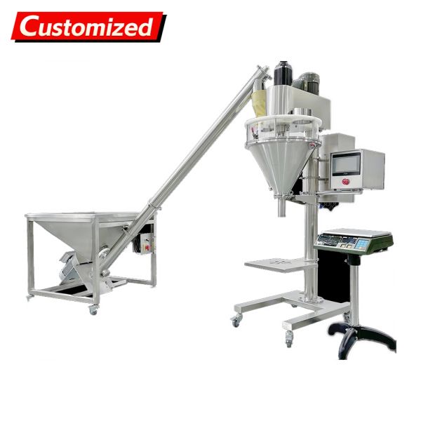Custom 304 Stainless Steel Semi-Automatic Powder Filling Machine with ≤±1% Accuracy and 300-800 Bags/Hour Speed