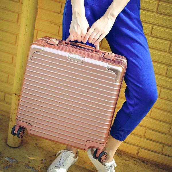 18 inch luggage, multifunctional small boarding luggage, business aluminum frame suitcase, men's and women's password 17 travel hard box