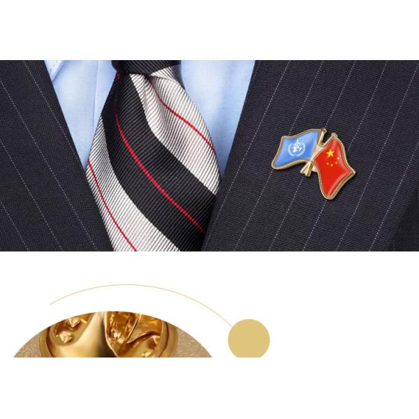 Ukraine Friendship Flag Badge Two Countries Friendly Custom Metal Badge