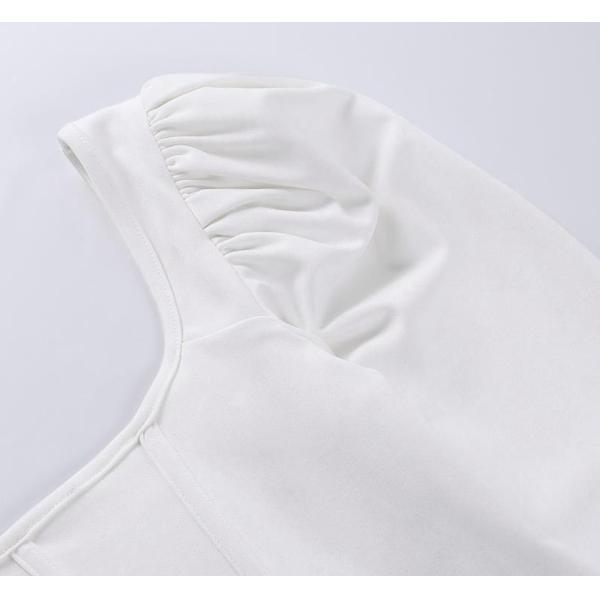 Шеи квадрата производителей одежды небольшого заказа рукав слойки винтажной длинный Boning туника подрезал верхнее