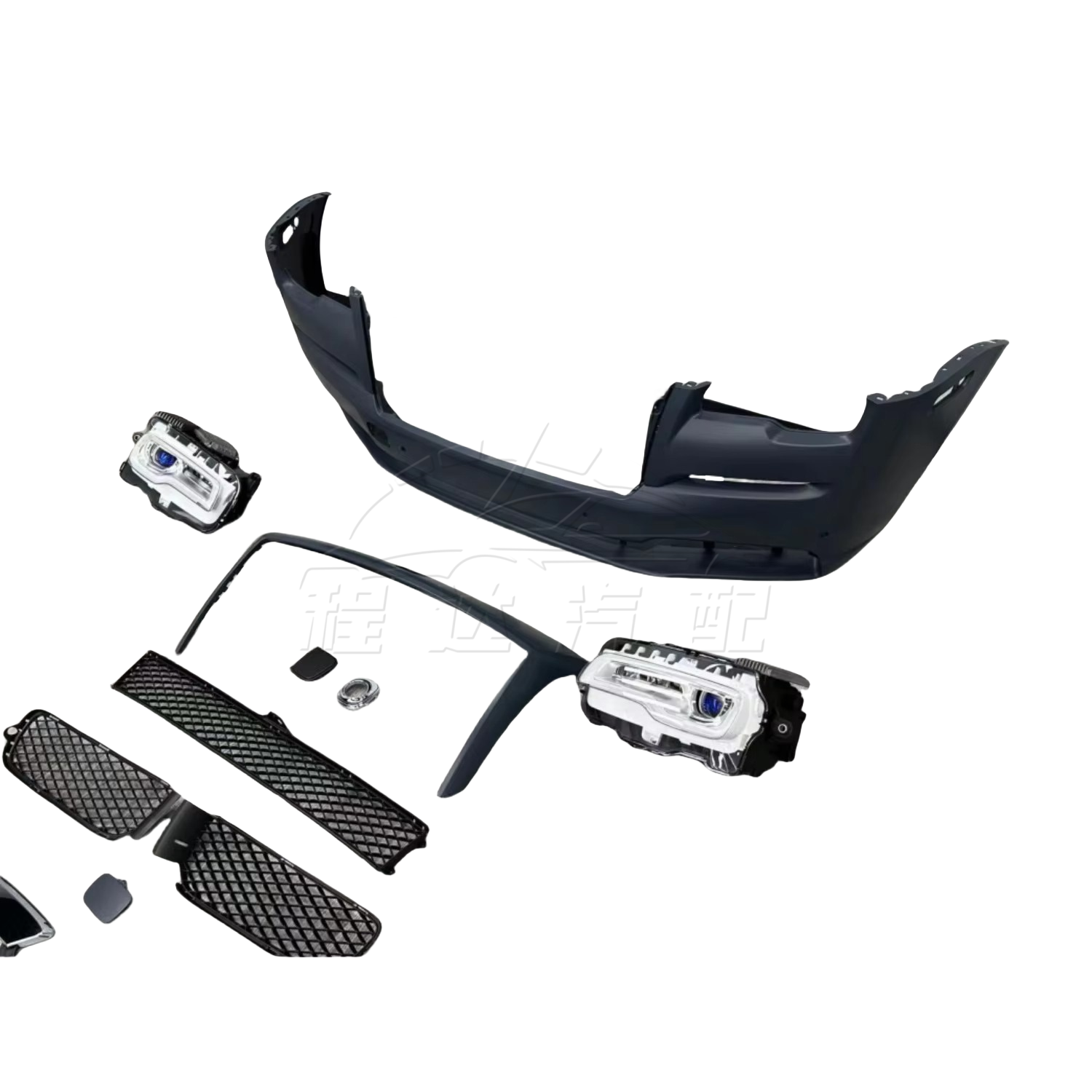 Premium PP Material Body Kit Conversion - Upgraded Front Bumper Assembly for Rolls Royce Phantom Wraith Gen1 to Gen2 Facelift