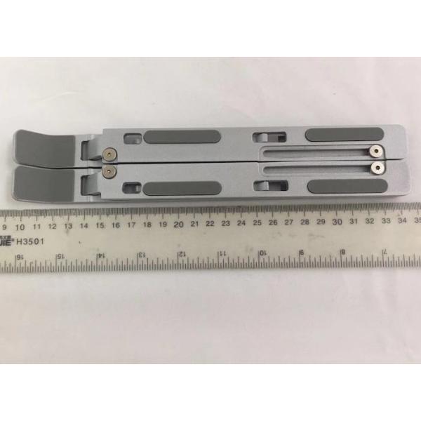 Grey 245*44*13mm Metal Laptop Stand SGS Officeworks Tablet Holder