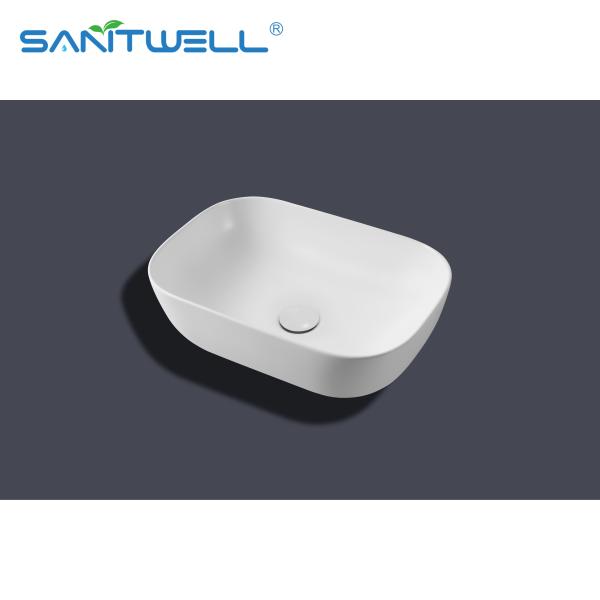 White Art Wash Ceramic Basin Popular Design Above Counter Basin Sanitary Ware Bathroom Sink