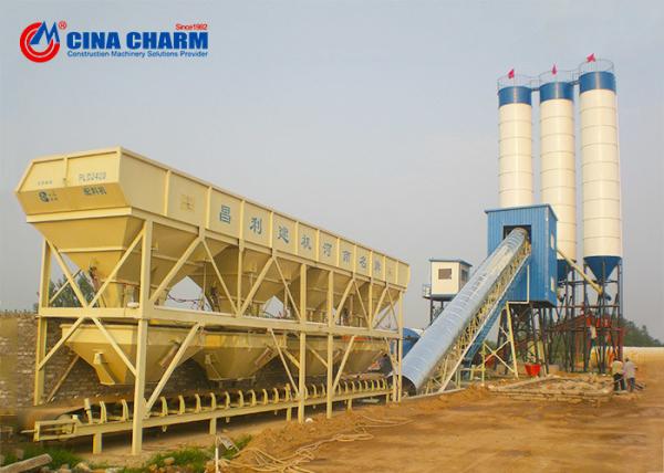 Hzs60 60CBM Concrete Batching Plant With Pld1600 Batching Machine