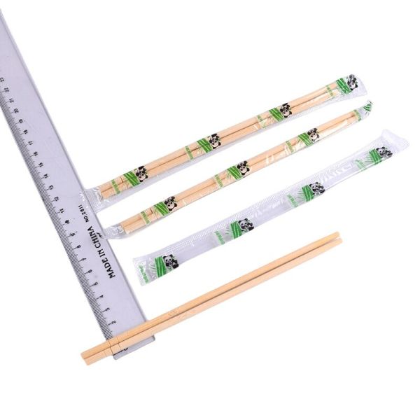 Customized Logo Round Bamboo Disposable Chopsticks and Disposable Natural Color