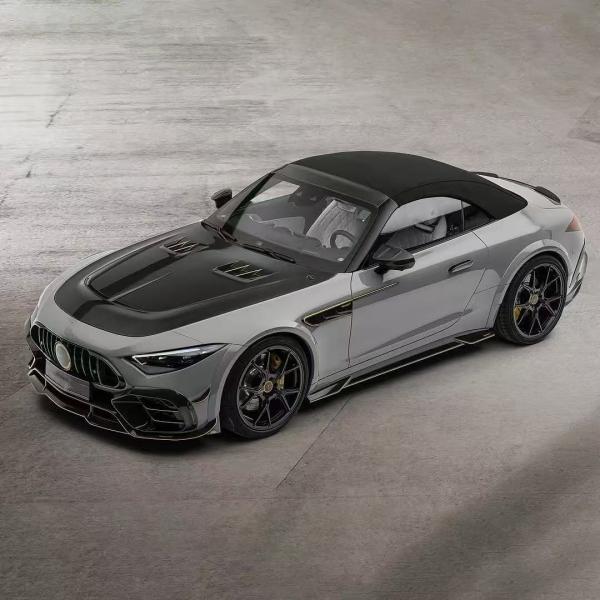 for Mercedes SL63 Carbon Fiber Body Kit SL63 Upgraded MSY style carbon fiber front lip diffuser Spoiler widebody kit