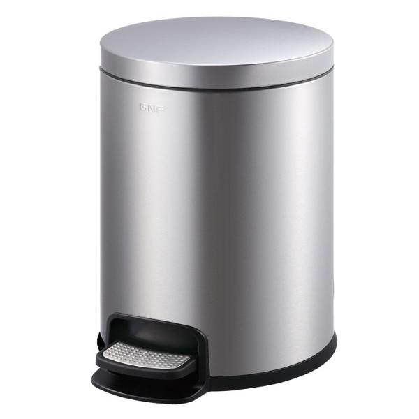 Champagne Gold Hotel Trash Bin With Lid Foot Operated Hotel Room Dustbin