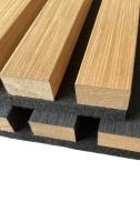 3 faces de placage de luxe en bois Acupanele à l'épreuve du son Panneaux muraux acoustiques en bois à dalles