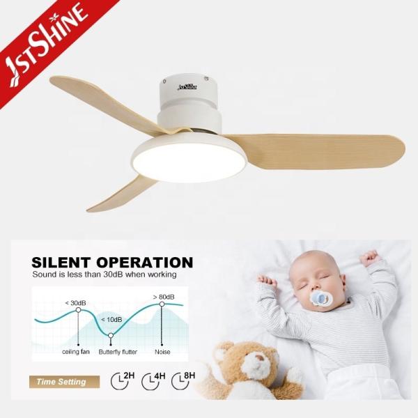 Ventilador de teto LED de estilo nórdico com 3 lâminas e 6000k temperatura de cor