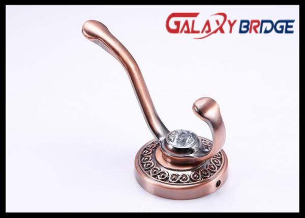 Crystal Light Coffee Decorative Coat Hooks Elegant Zinc Bag Hangers European Livingroom Jacket Holders