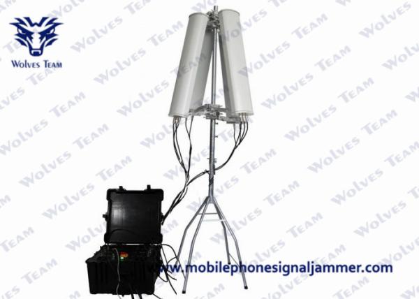 High Power Drone Jammer Kit 2000m WIFI 2.4G 5.8G GPS 433MHz 350W 4-8 Bands