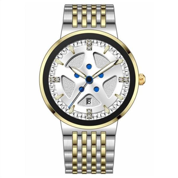 Waterproof Stainless Steel Chronograph Watch Thin Calendar Automatic Mechanical Watch