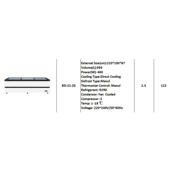 OEM Commercial Ice Cream Freezer Island Display Freezer For Supermarkets