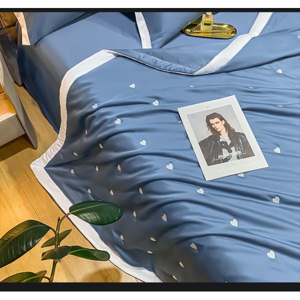 Hospital Customized Size Embroidered Tencel Four-Piece Set for Cooling Summer Nights