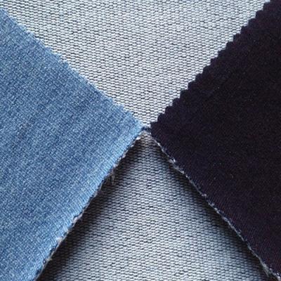 indigo cotton /polyester elastic knit denim fabric