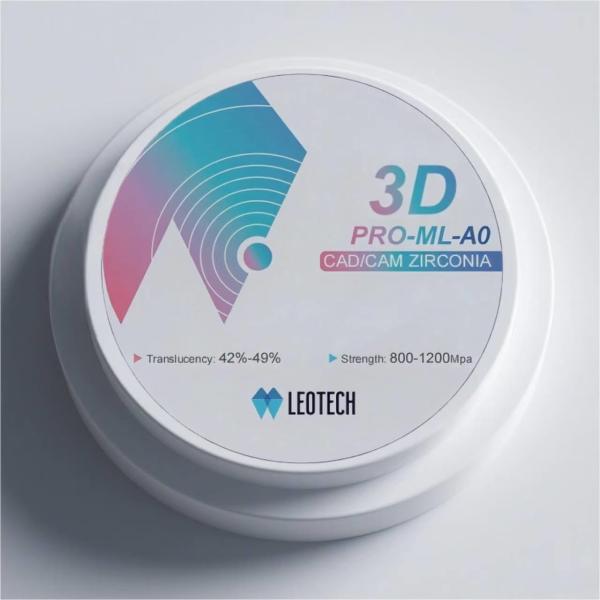 Multilayer Zirconia Disc 800-1200MPa Strength & 5.0-6.5MPa·√m Toughness 16-Color Staining