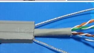Flat Flexible Traveling Elevator Cable with TV Camera Cable in Grey Color TVVBG-STP CAT6E