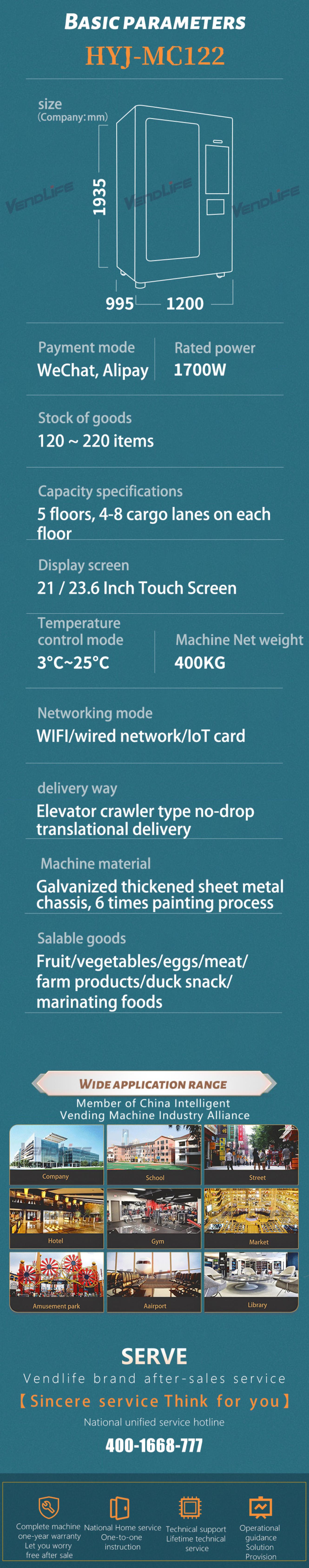 автомат лифта 1700W, Antioxidation автомата закуски DEX комбинированный