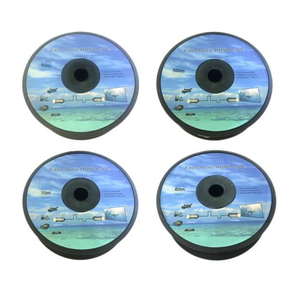 Video CCTV HDTV Optical Fiber Cable 50m 80m Non Shielded