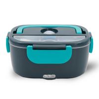 1.5L Leakproof Electric Lunch Box 60W Portable Electric Lunch Box Self Heat Electric LunchBox  Dark Gray Green