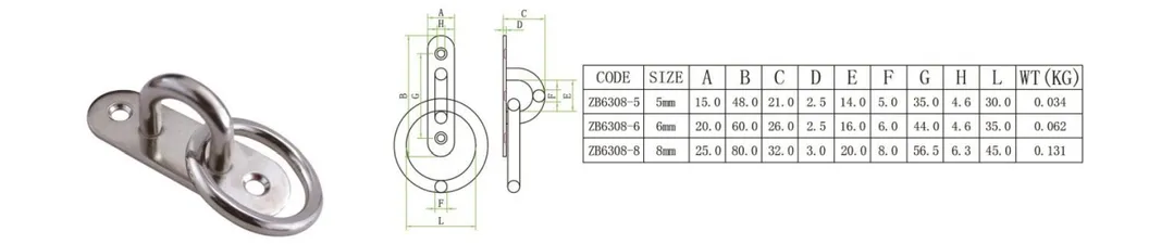 Shackle Welded Trailer Parts Tractor Ring Hook