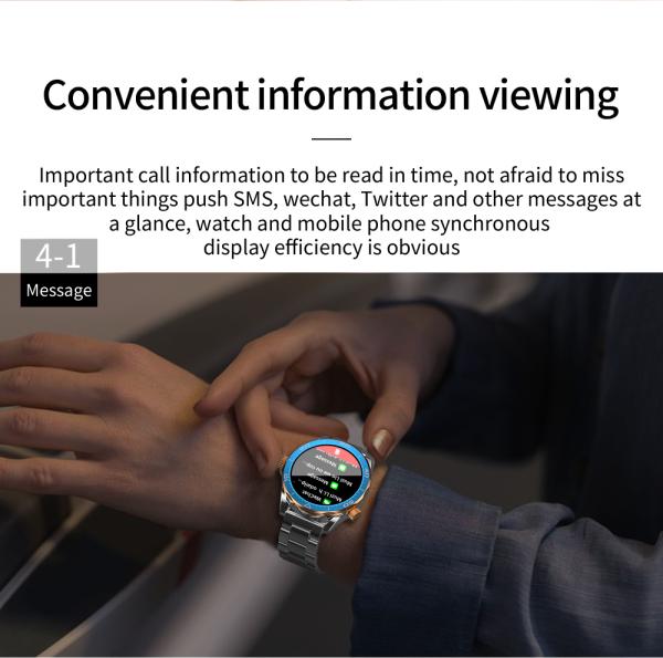 Montre connectée SK30 IP67 étanche avec chargement sans fil, appel BT, écran 1,53 pouces
